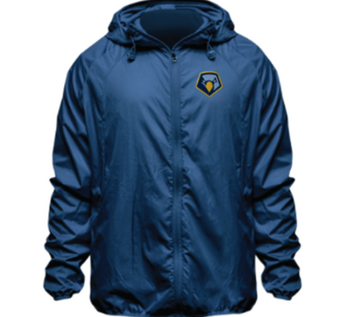 Navy Full Zip Raincoat