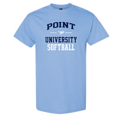 Softball Short Sleeve Baby Blue T Shirt