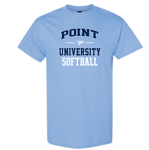 Softball Short Sleeve Baby Blue T Shirt