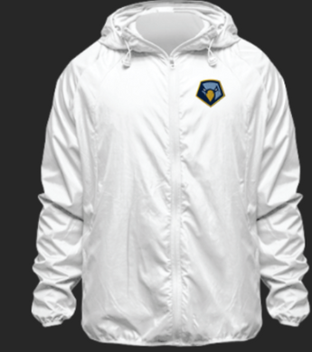 White Full Zip Raincoat