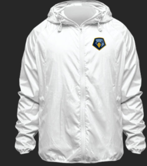 White Full Zip Raincoat